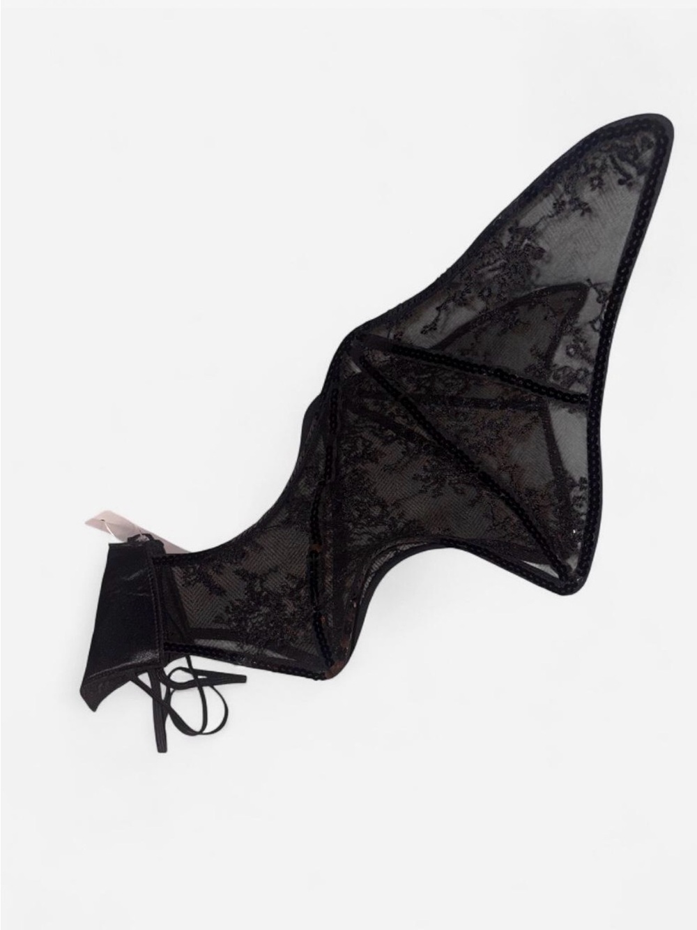 Black Lace Bat / dragon Wing Accessory costume - Picture 3 of 4
